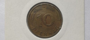 Niemcy 10 fenigów, 1972 r. Znak menniczy „D”. #S40