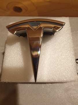 Emblemat znaczek Tesla S - podświetlany
