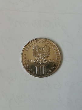 Moneta 10 zlotych Bolesław Prus. 