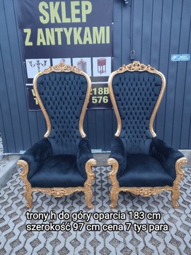 Fotele trony stan bdb 