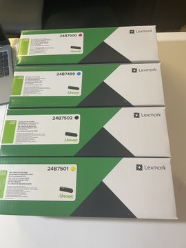 4 nowe tusze lexmark x2326 (czerw,żółty,nieb,czar)