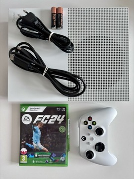 Konsola Xbox One S 500GB, gra EA FC 24, pad, kable