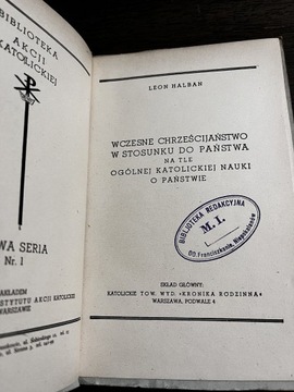 Wczesne chrześcijaństwo w stosunku do państwa 1938