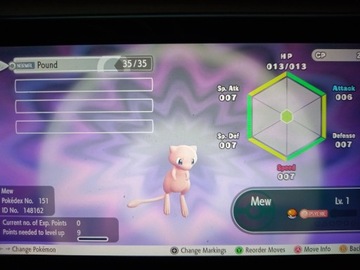 Mityczny Pokemon Mew Let's Go Pikachu/Eevee