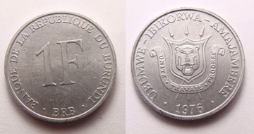 Burundi, 1 frank, 1976 r. Rzadkość! Piękna!