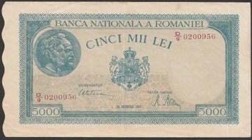 Rumunia 5000 lei 1945 - D/9