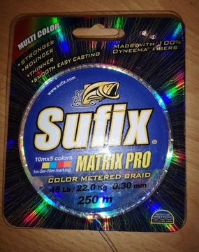 Plecionka Sufix Matrix Pro 250m 0,30mm 22kg multi