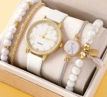 Zegarek dla dziewczynki z zestawem biżuterii