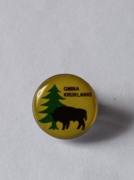 Herb gmina Kruklanki przypinka pin odznaka wpinka