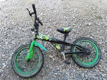Rower rozmiar 16 zielony dla dziecka 