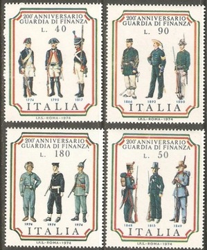 Znaczki Mi.1447/50 Włochy1974
