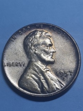 Moneta obiegowa USA 1 cent 1957r 