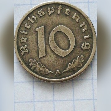 10 reichspfennig 1938 A Niemcy. 