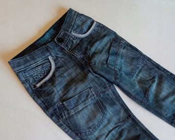 spodnie jeansowe r 134 kieszonki