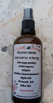Naturalny ziołowy hydrolat odżywka do włosów spray