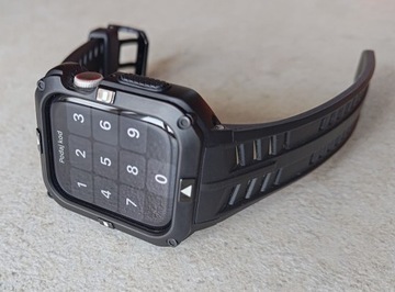 Pancerny metalowy Case Pasek Apple Watch 7 8 45mm