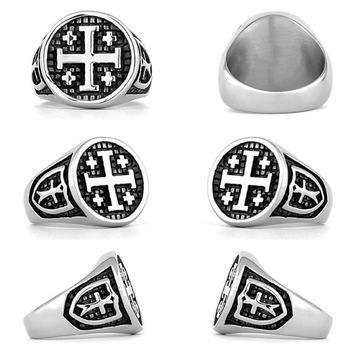 Pierścień Chrześcijański Biżuteria Viking Prezent!