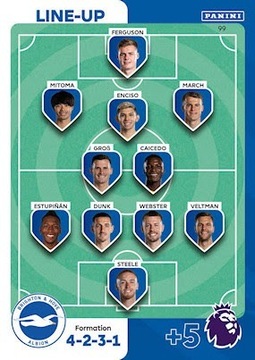 Brighton Line-Up 99 Karta Panini Premier League 24