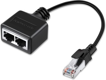 Adaptera RJ45 1 do 2, powielacz dla Ethernet 