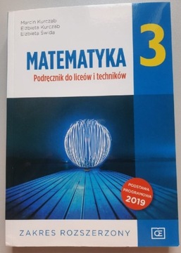 Podręcznik Matematyka 3, zakres rozszerzony Pazdro