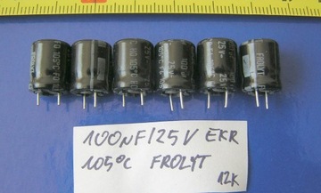 kondensatory  100uF/25V EKR 6szt za 2 zl