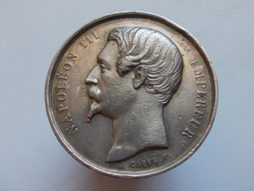 FRANCJA 1858r. NAPOLEON III, srebro