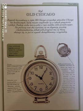 Zegarek kieszonkowy kwarcowy styl "Old Chicago"