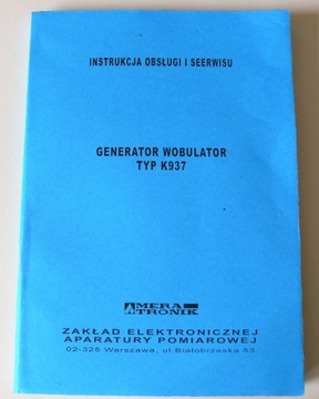 WOBULATOR generator K937 instrukcja MERATRONIK