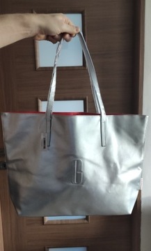 TORBA CLINIQUE SHOPPER BAG SREBRNA TOREBKA