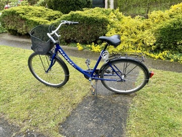 Rower miejski Maverick z koszykiem niebieski