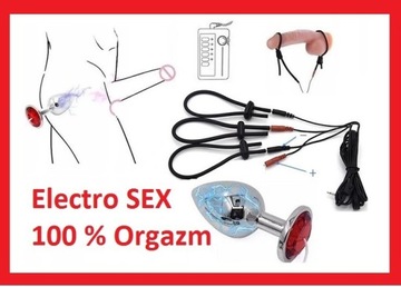 ELEKTRO SEX STYMULACJA Penis + Anal BDSM Pas Cnoty