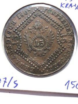 Austria 15 krajcarów 1807 S