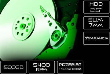 Dysk twardy HDD różni producenci 500gb 7mm SATA 2,5"