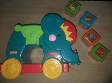 Słonik z klockami  Fisher Price Słoń cyrkowy