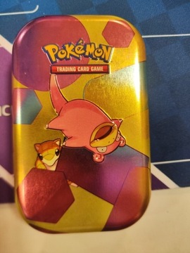 Pokemon TCG pusty mini tin z Slowpoke.