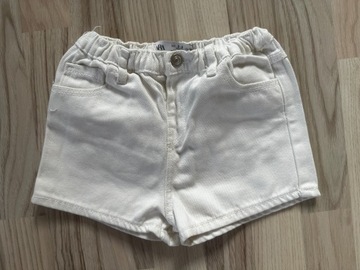 Spodenki jeansowe białe Zara 98