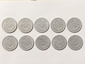 50 gr groszy 1949 zestaw 10 sztuk