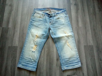 spodenki spodnie 3/4 jeans roz 28