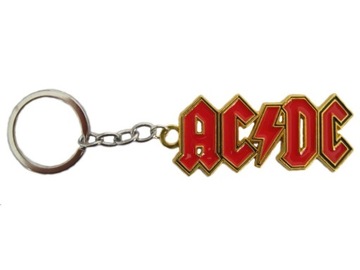 duży metalowy brelok na klucze AC DC 'złoty'