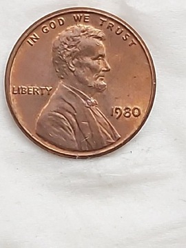 186 USA 1 cent, 1980