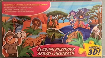 Puzzle 3D Afryka i Australia