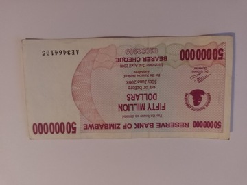 Zimbabwe 50 000 000 dolarów 