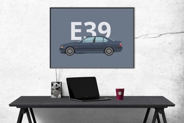 Plakat BMW 5 (E39) 50x70cm youngtimer prezent