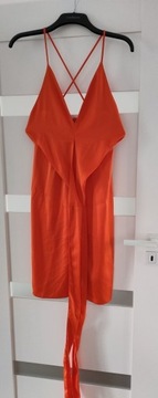 Sukienka koktajlowa ASOS 36 S pomarańczowa
