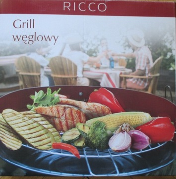 GRILL WĘGLOWY * RICCO* -składany