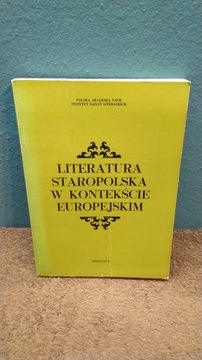 Literatura Staropolska w kontekście europejskim