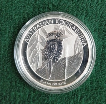 1 Dolar Australia Kookaburra 2014 rok, srebro 999