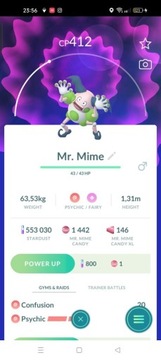 Sprzedam shiny Mr.Mimie Pokemon Go