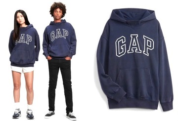 GAP granatowa bluza dresowa duże logo unisex