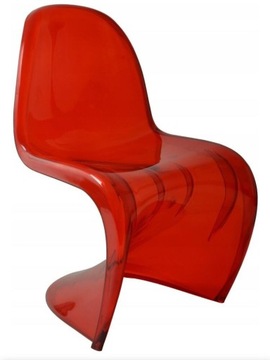 Krzesła akrylowe, czerwone, 3 szt (510 zł set) 